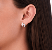 RACHEL GORRY - HANNAH MARQUISE STUDS best gold plated tarnish and water resistant piece by Irish Jewellery brand - Lynott Jewellery