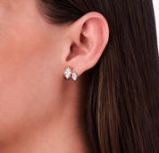 RACHEL GORRY - HANNAH MARQUISE STUDS best gold plated tarnish and water resistant piece by Irish Jewellery brand - Lynott Jewellery