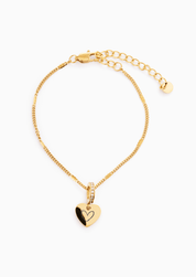 HEARTFELT ENGRAVABLE BRACELET best gold plated tarnish and water resistant piece by Irish Jewellery brand - Lynott Jewellery