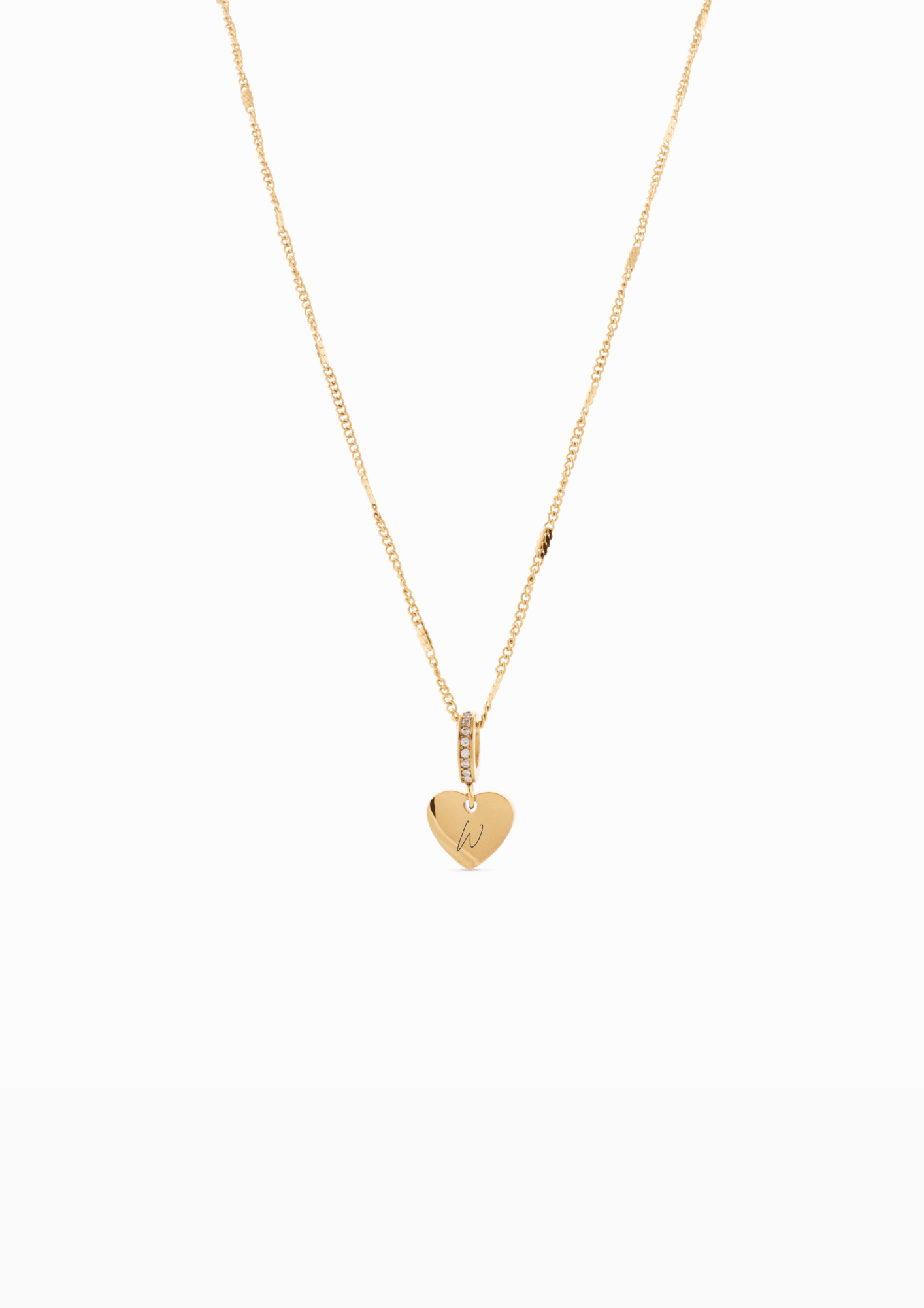 HEARTFELT ENGRAVABLE NECKLACE best gold plated tarnish and water resistant piece by Irish Jewellery brand - Lynott Jewellery