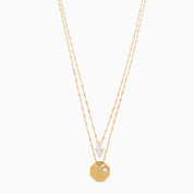 FOREVER YOURS ENGRAVABLE LAYERED ENGRAVABLE NECKLACE GOLD