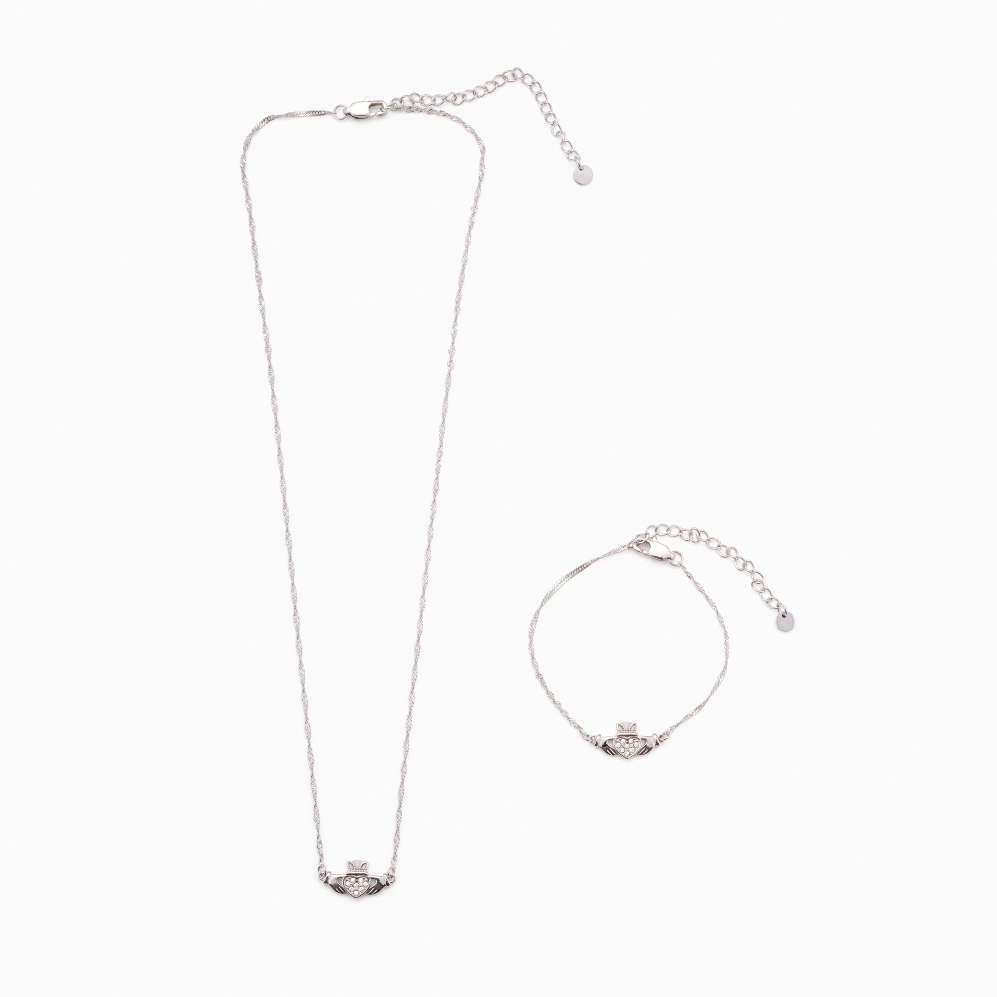 Claddagh Gift Set (necklace+bracelet) best gold plated tarnish and water resistant piece by Irish Jewellery brand - Lynott Jewellery