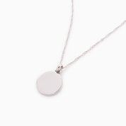 SIGNATURE ENGRAVABLE DISC NECKLACE best gold plated tarnish and water resistant piece by Irish Jewellery brand - Lynott Jewellery
