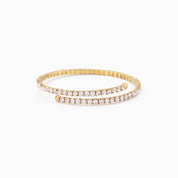WRAP SPARKLE BANGLE best gold plated tarnish and water resistant piece by Irish Jewellery brand - Lynott Jewellery