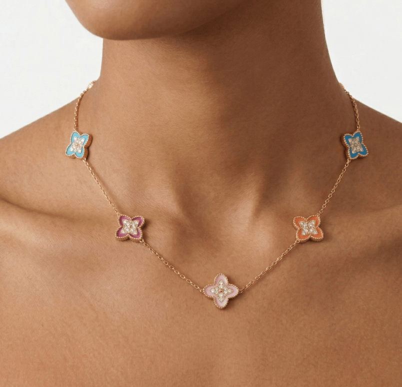 PASSIONATE CLOVER MULTI NECKLACE best gold plated tarnish and water resistant piece by Irish Jewellery brand - Lynott Jewellery