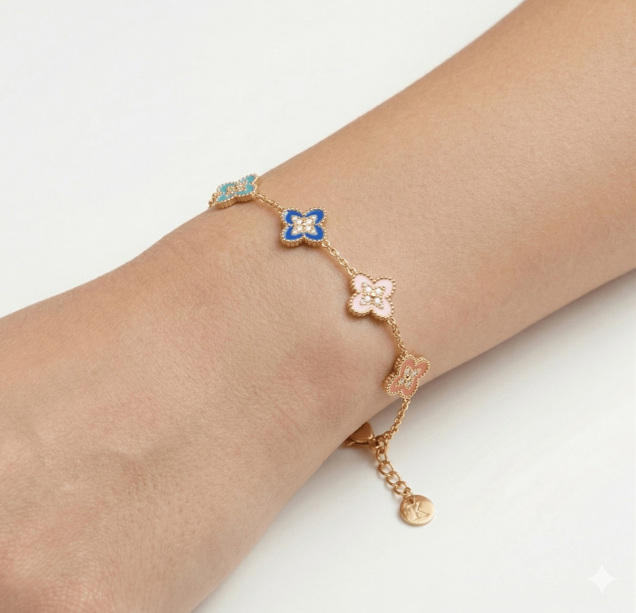 PASSIONATE CLOVER MULTI BRACELET best gold plated tarnish and water resistant piece by Irish Jewellery brand - Lynott Jewellery