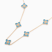 PASSIONATE BLUE NEACKLACE best gold plated tarnish and water resistant piece by Irish Jewellery brand - Lynott Jewellery