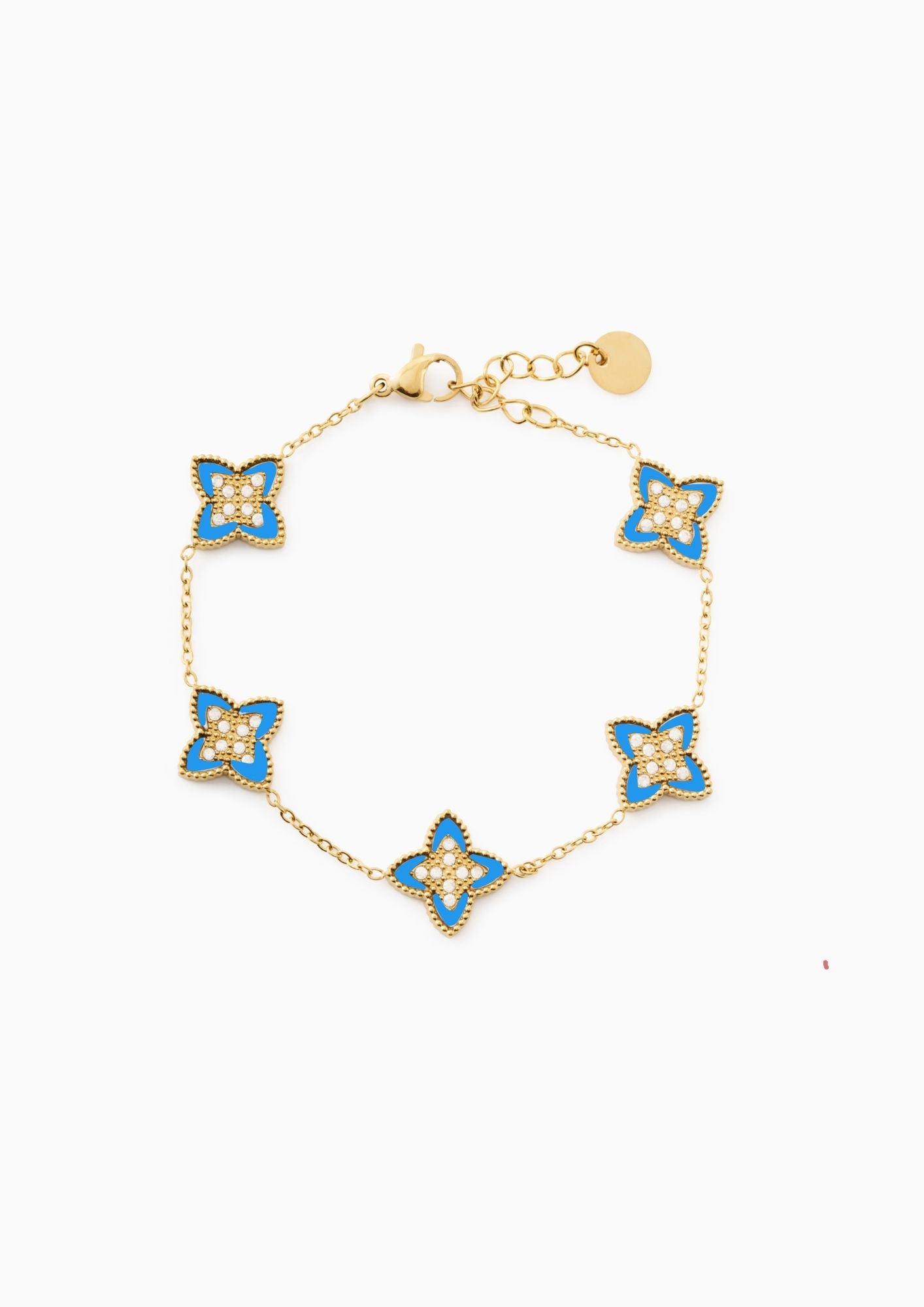 PASSIONATE BLUE BRACELET best gold plated tarnish and water resistant piece by Irish Jewellery brand - Lynott Jewellery