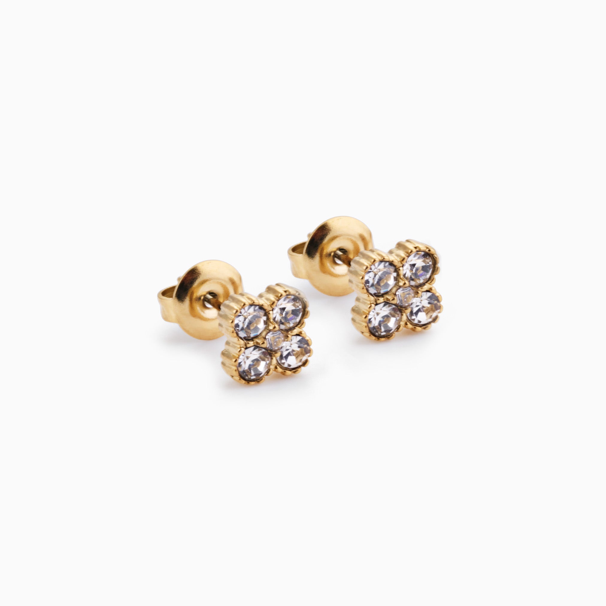 TOTAL GLAM STUDS best gold plated tarnish and water resistant piece by Irish Jewellery brand - Lynott Jewellery