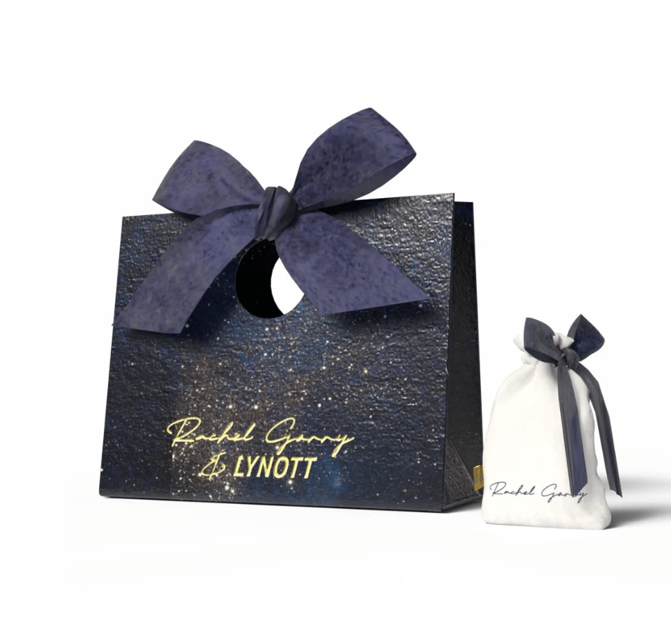 RACHEL GORRY GIFT BAG best gold plated tarnish and water resistant piece by Irish Jewellery brand - Lynott Jewellery