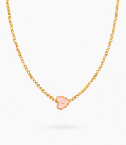 LILY HEART NECKLACE best gold plated tarnish and water resistant piece by Irish Jewellery brand - Lynott Jewellery