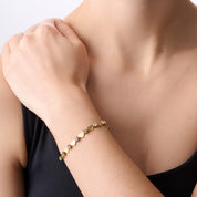 STARLIGHT HEART TENNIS BRACELET best gold plated tarnish and water resistant piece by Irish Jewellery brand - Lynott Jewellery