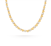 STARLIGHT HEART TENNIS NECKLACE best gold plated tarnish and water resistant piece by Irish Jewellery brand - Lynott Jewellery