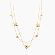 INFINITY HEART LAYERED NECKLACE best gold plated tarnish and water resistant piece by Irish Jewellery brand - Lynott Jewellery