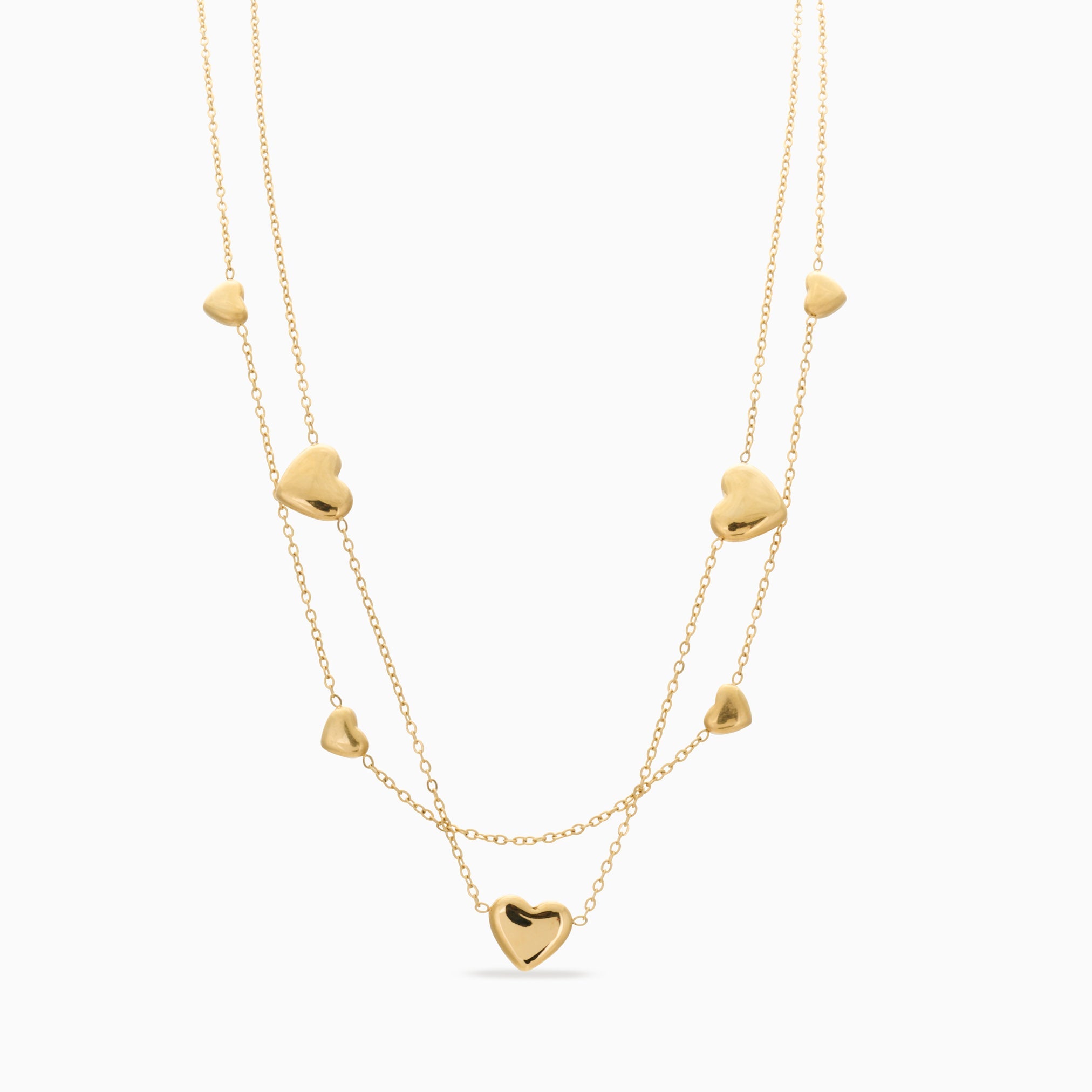 INFINITY HEART LAYERED NECKLACE best gold plated tarnish and water resistant piece by Irish Jewellery brand - Lynott Jewellery