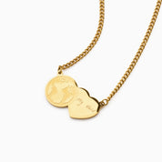 YOU ARE MY WORLD ENGRAVABLE NECKLACE best gold plated tarnish and water resistant piece by Irish Jewellery brand - Lynott Jewellery