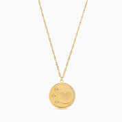 LUNAR GLOW ENGRAVABLE NECKLACE best gold plated tarnish and water resistant piece by Irish Jewellery brand - Lynott Jewellery