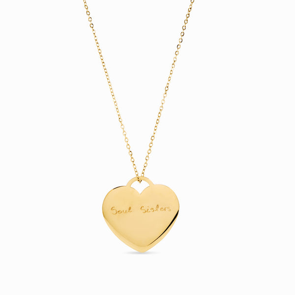 LOVE LOCK HEART ENGRAVABLE NECKLACE