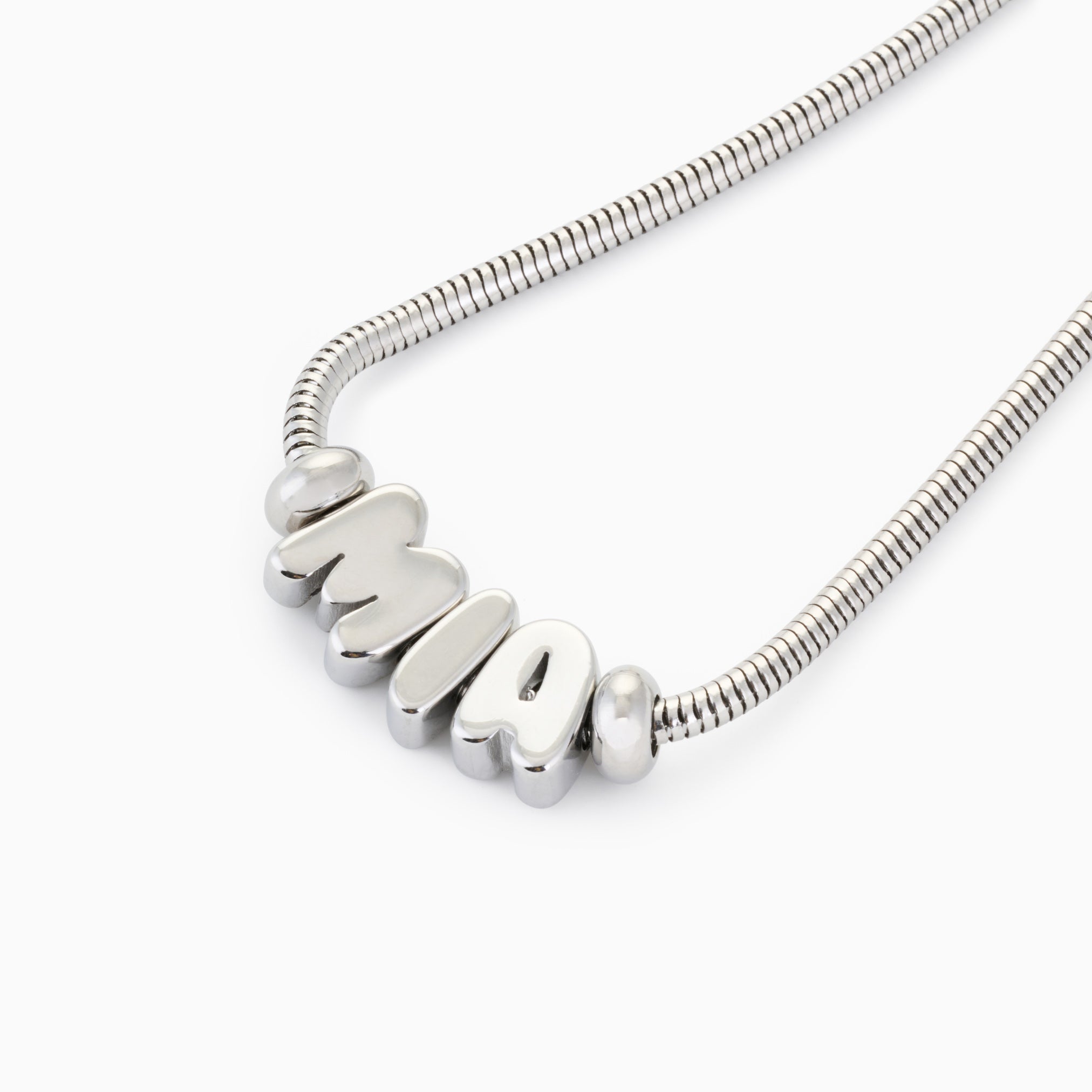 BUBBLE NAME NECKLACE best gold plated tarnish and water resistant piece by - Lynott Jewellery