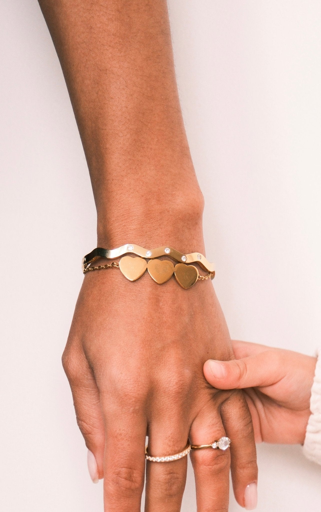 ALWAYS IN THREES ENGRAVABLE HEART BAR BRACELET best gold plated tarnish and water resistant piece by Irish Jewellery brand - Lynott Jewellery