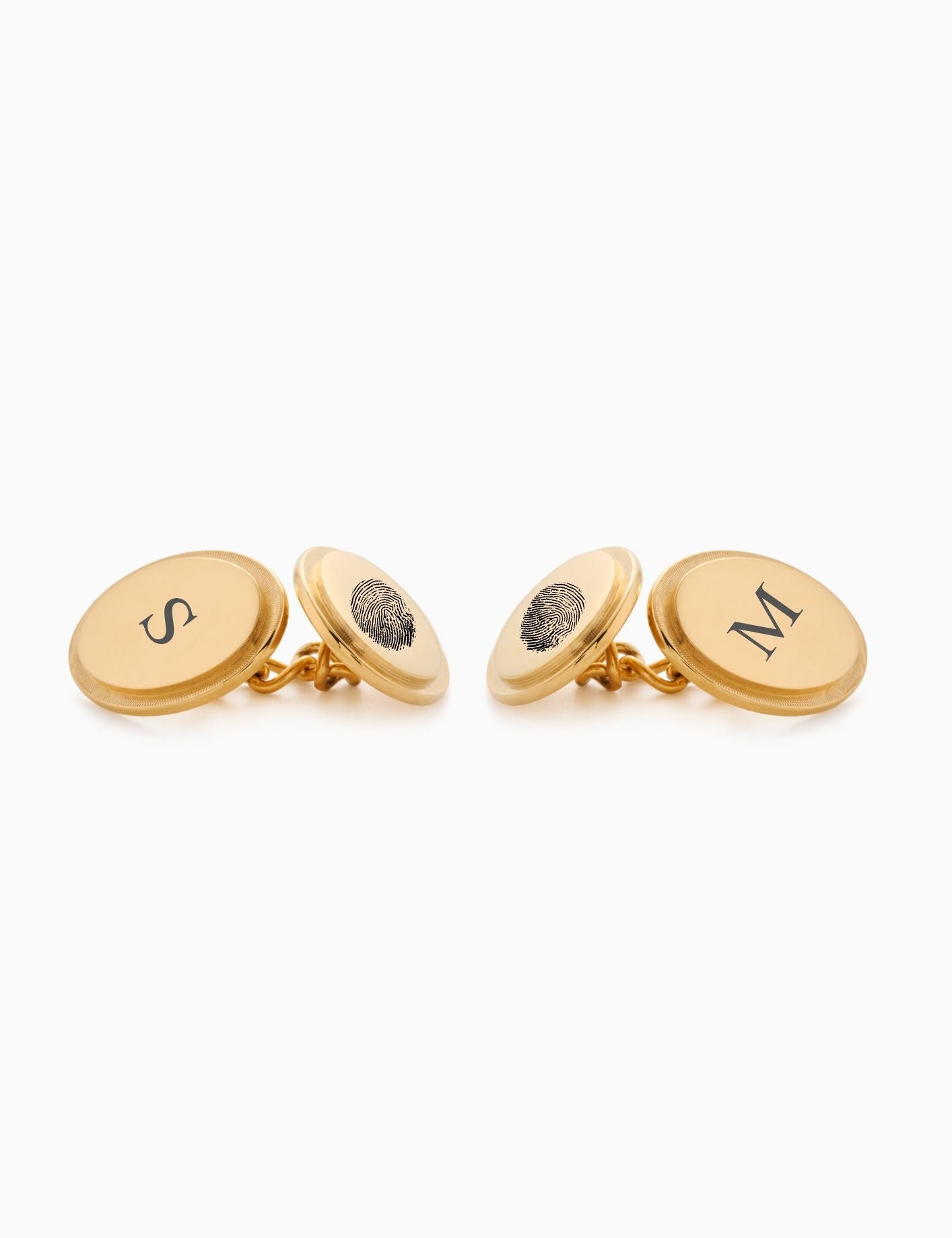 SIGNATURE LINK ENGRAVABLE CUFF LINKS best gold plated tarnish and water resistant piece by Irish Jewellery brand - Lynott Jewellery