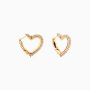 MEGAN FORTE CLARKE LOVER GIRL HEART HOOPS best gold plated tarnish and water resistant piece by Irish Jewellery brand - Lynott Jewellery