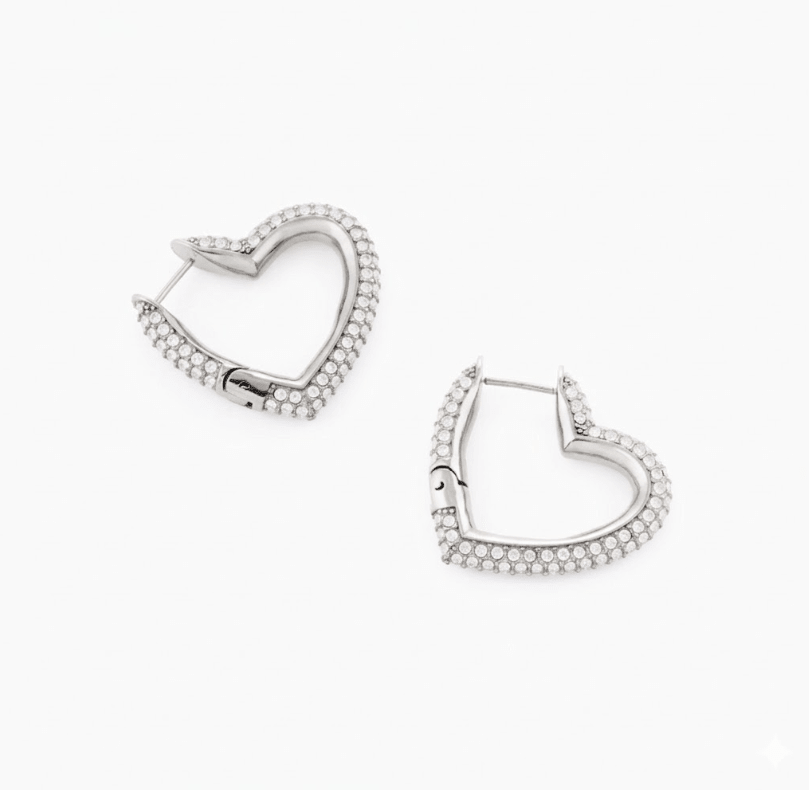 MEGAN FORTE CLARKE LOVER GIRL HEART HOOPS best gold plated tarnish and water resistant piece by Irish Jewellery brand - Lynott Jewellery
