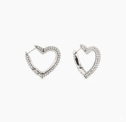 MEGAN FORTE CLARKE LOVER GIRL HEART HOOPS best gold plated tarnish and water resistant piece by Irish Jewellery brand - Lynott Jewellery