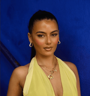 MEGAN FORTE CLARKE LOVER GIRL HEART HOOPS best gold plated tarnish and water resistant piece by Irish Jewellery brand - Lynott Jewellery