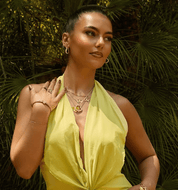 MEGAN FORTE CLARKE LOVER GIRL HEART HOOPS best gold plated tarnish and water resistant piece by Irish Jewellery brand - Lynott Jewellery