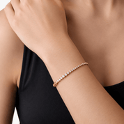 REGINA LUXE TENNIS BRACELET best gold plated tarnish and water resistant piece by Irish Jewellery brand - Lynott Jewellery