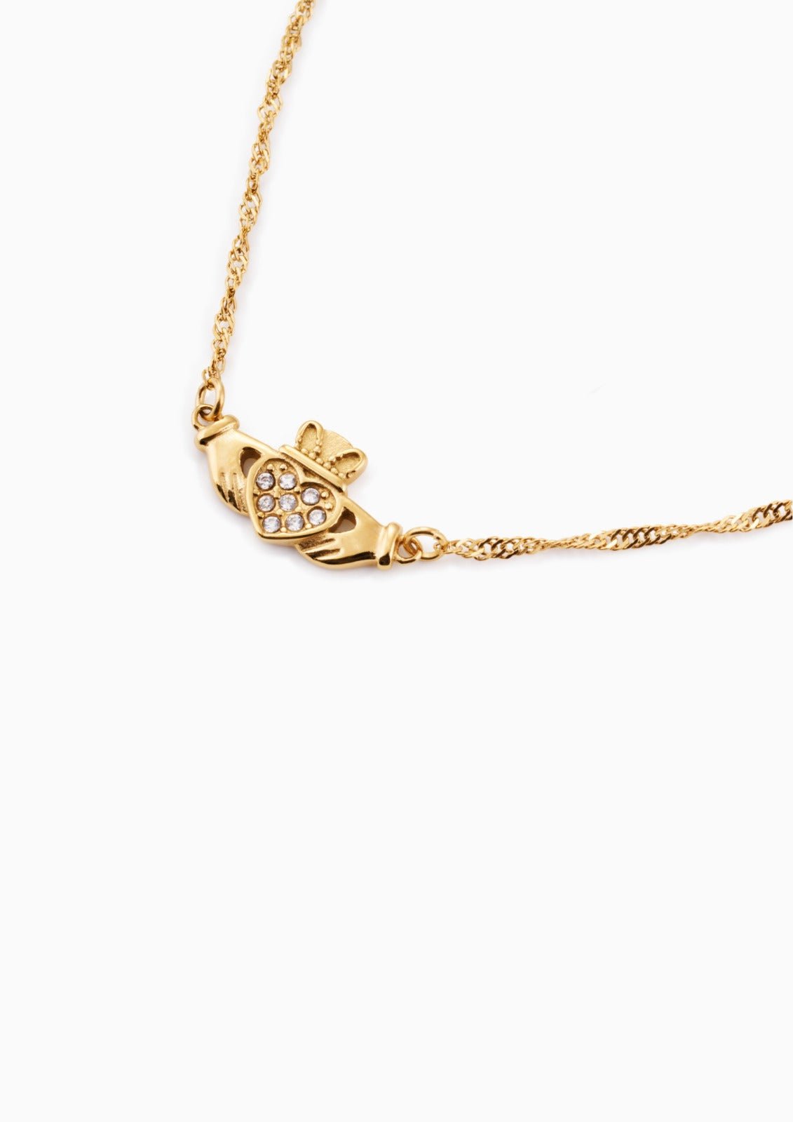 HEART CROWN BRACELET best gold plated tarnish and water resistant piece by Irish Jewellery brand - Lynott Jewellery