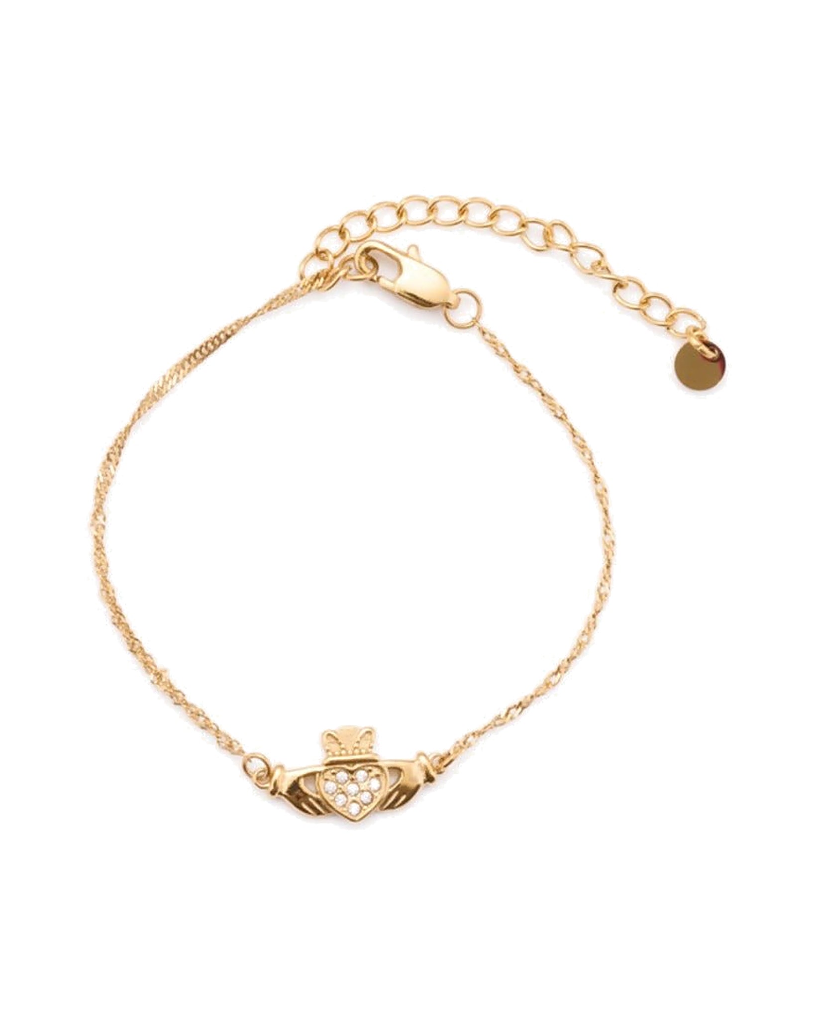 HEART CROWN CLADDAGH BRACELET
