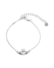 HEART CROWN CLADDAGH BRACELET
