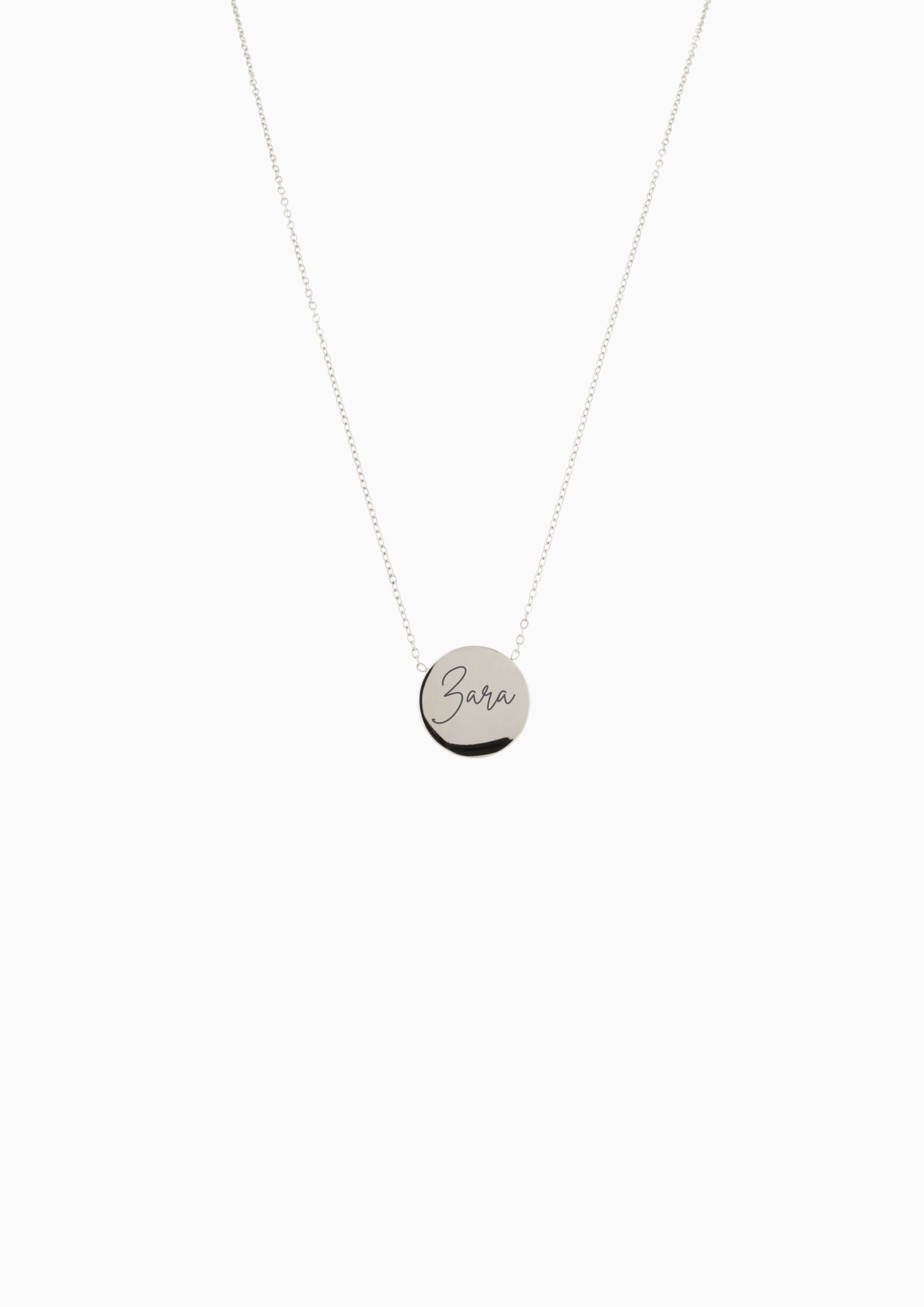 DROP DISC ENGRAVABLE NECKLACE best gold plated tarnish and water resistant piece by Irish Jewellery brand - Lynott Jewellery