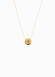 DROP DISC ENGRAVABLE NECKLACE best gold plated tarnish and water resistant piece by Irish Jewellery brand - Lynott Jewellery