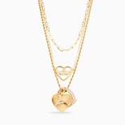 MEGAN FORTE CLARKE DIVA LAYERED CLADDAGH NECKLACE best gold plated tarnish and water resistant piece by Irish Jewellery brand - Lynott Jewellery