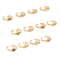 HEART CROWN CLADDAGH BIRTHSTONE ADJUSTABLE RING best gold plated tarnish and water resistant piece by Irish Jewellery brand - Lynott Jewellery