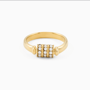 MEGAN FORTE CLARKE THIRSTY SPINNING RING best gold plated tarnish and water resistant piece by Irish Jewellery brand - Lynott Jewellery