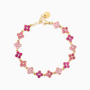 TOTAL GLAM BRACELET PINK best gold plated tarnish and water resistant piece by Irish Jewellery brand - Lynott Jewellery