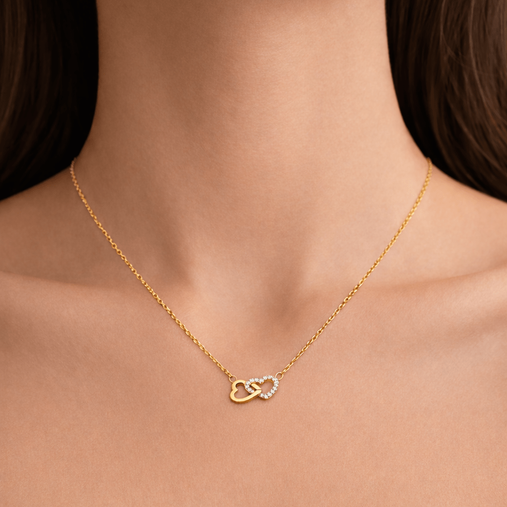 INFINITY HEART NECKLACE best gold plated tarnish and water resistant piece by Irish Jewellery brand - Lynott Jewellery