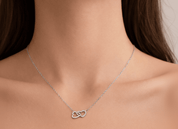 INFINITY HEART NECKLACE best gold plated tarnish and water resistant piece by Irish Jewellery brand - Lynott Jewellery
