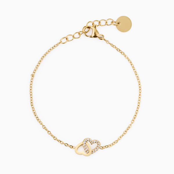 INFINITY HEART BRACELET best gold plated tarnish and water resistant piece by Irish Jewellery brand - Lynott Jewellery