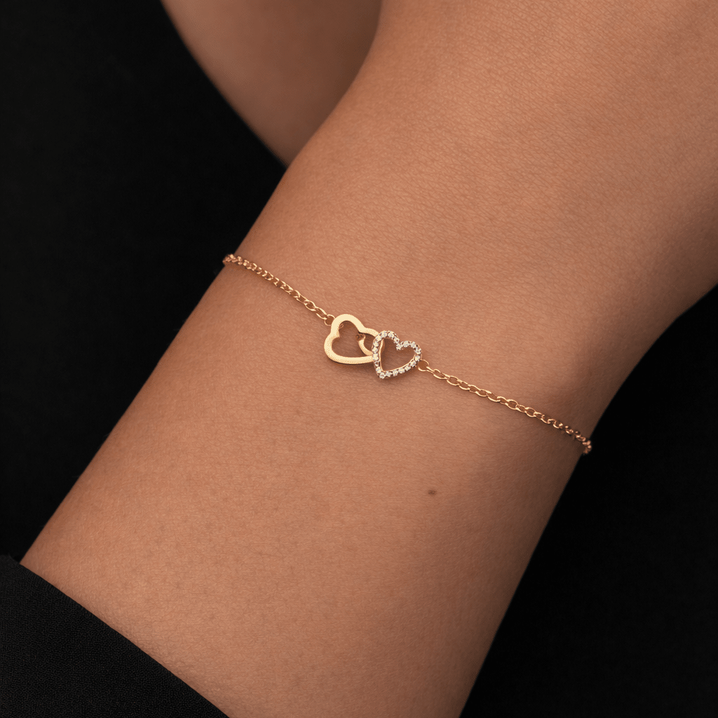 INFINITY HEART BRACELET best gold plated tarnish and water resistant piece by Irish Jewellery brand - Lynott Jewellery