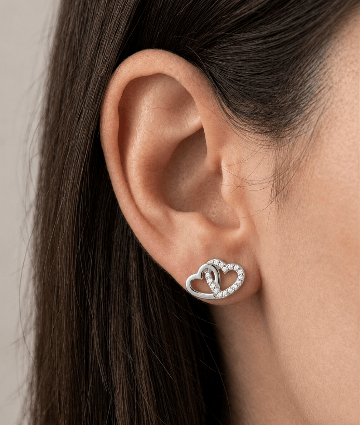 INFINITY HEART STUD EARRING best gold plated tarnish and water resistant piece by Irish Jewellery brand - Lynott Jewellery