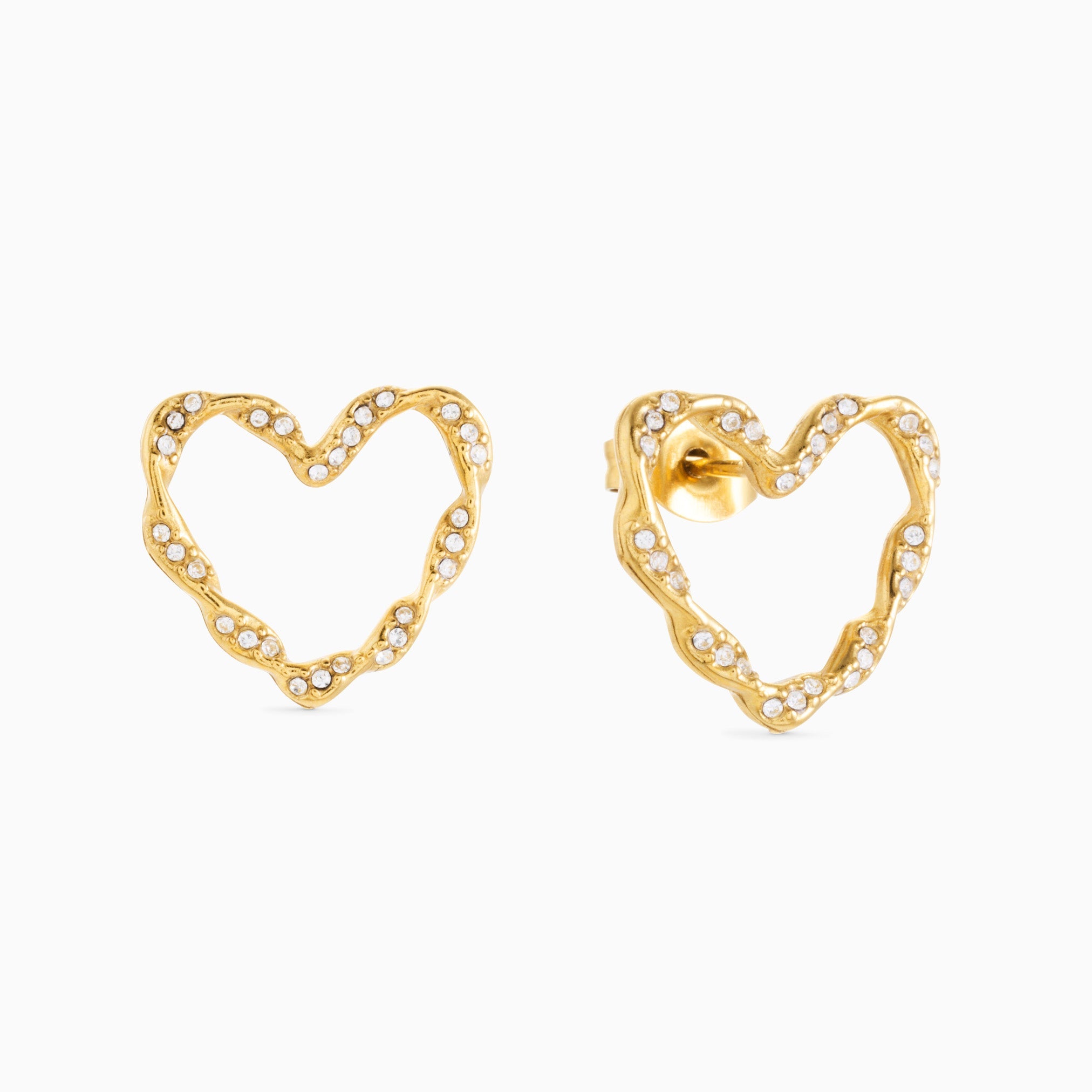 BIG SIS & LITTLE SIS LOVE STUD EARRNING best gold plated tarnish and water resistant piece by Irish Jewellery brand - Lynott Jewellery