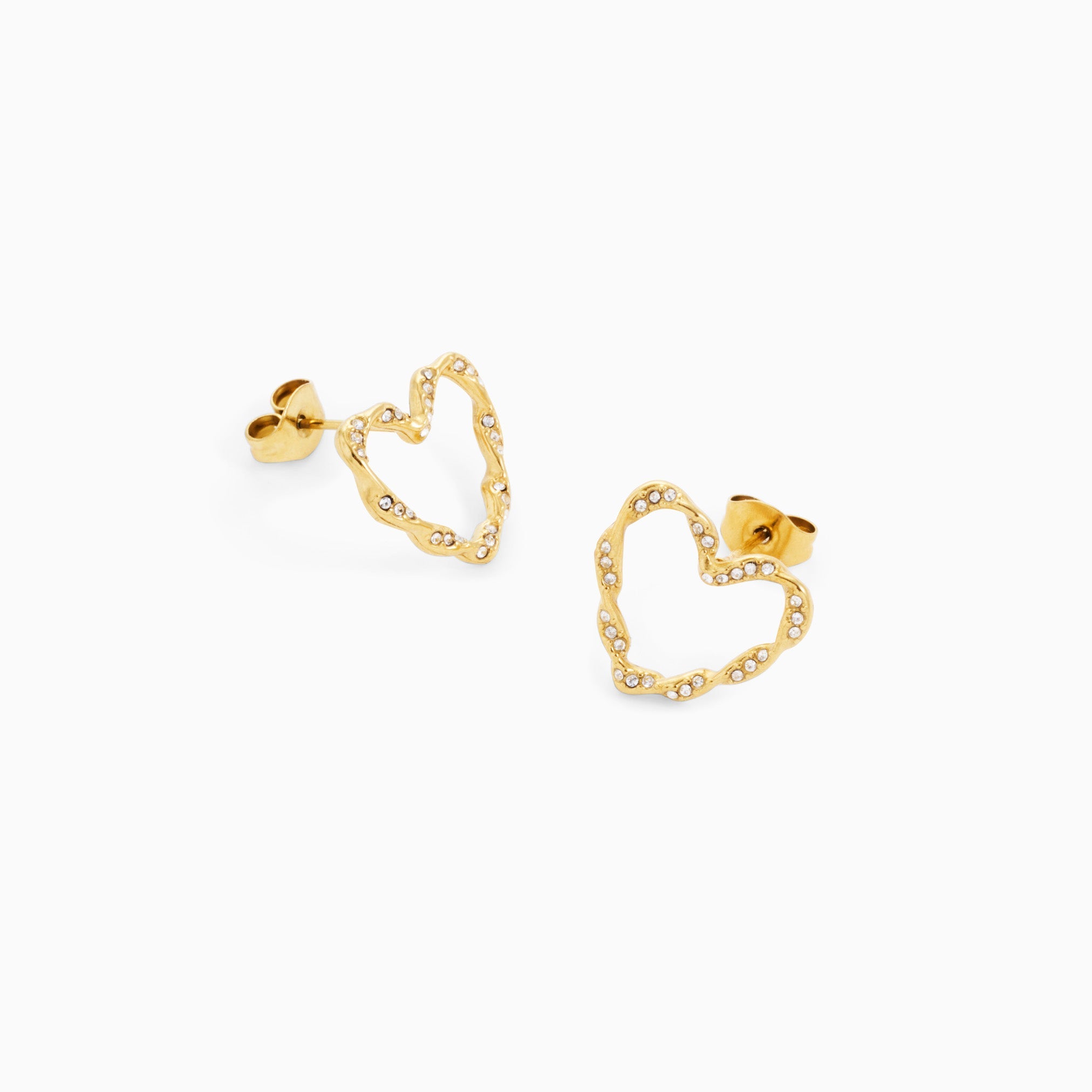 BIG SIS & LITTLE SIS LOVE STUD EARRNING best gold plated tarnish and water resistant piece by Irish Jewellery brand - Lynott Jewellery
