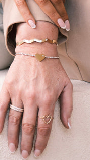 BIG SIS & LITTLE SIS LOVE RING best gold plated tarnish and water resistant piece by Irish Jewellery brand - Lynott Jewellery