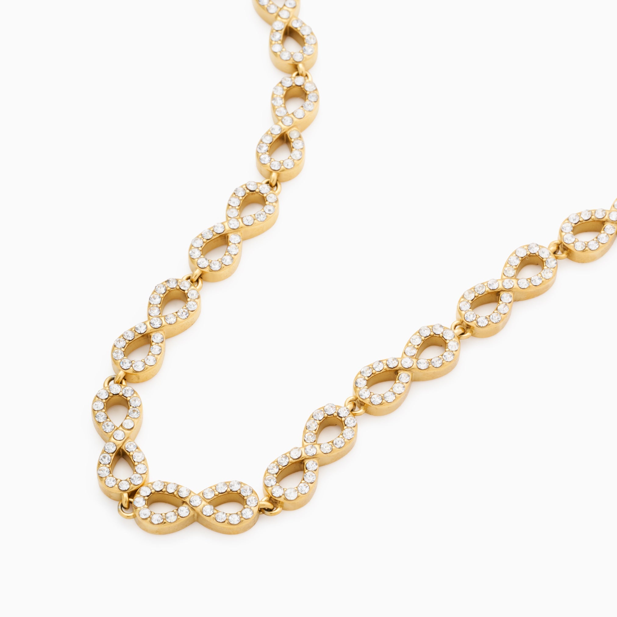 FOREVER INFINITY NECKLACE best gold plated tarnish and water resistant piece by Irish Jewellery brand - Lynott Jewellery