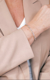 FOREVER INFINITY BRACELET best gold plated tarnish and water resistant piece by Irish Jewellery brand - Lynott Jewellery